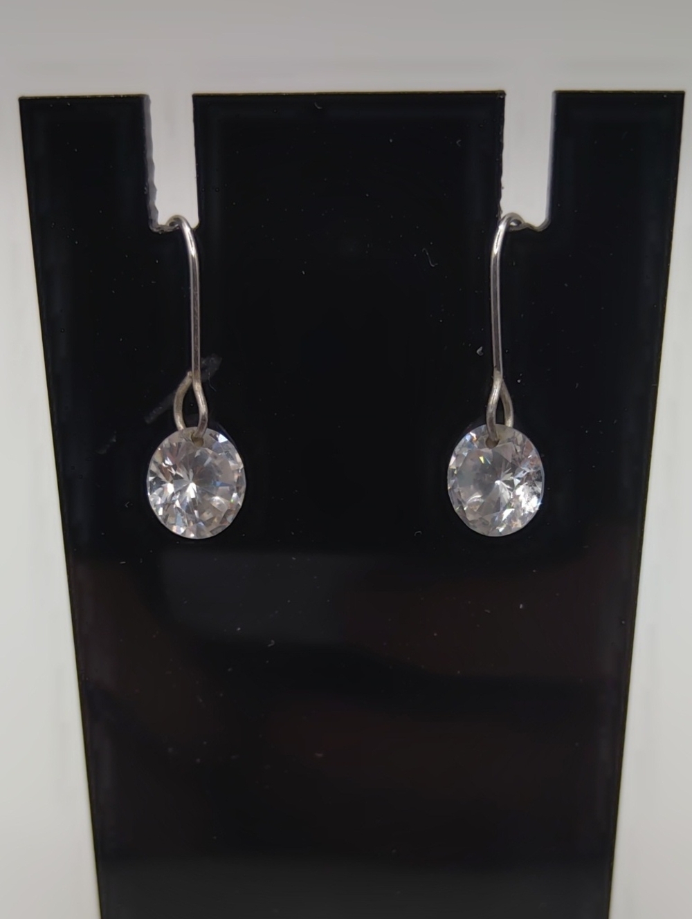 Glass Crystal Dangle Earrings 925